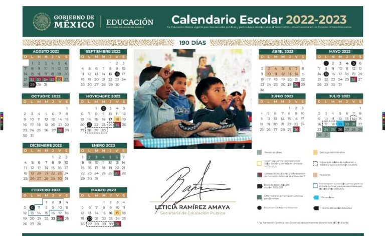 Anuncia SEP Modificaciones Al Calendario Escolar 2022-2023 De Educación ...