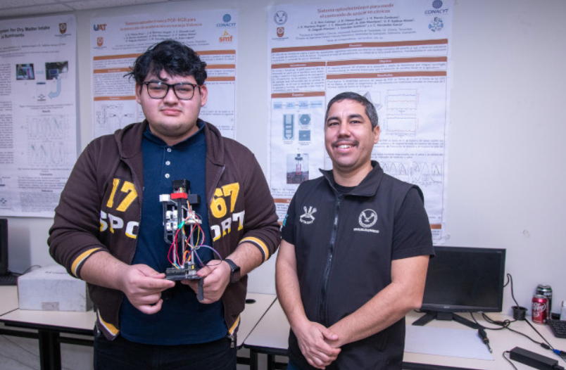 Alumno de la UAT diseña un sensor innovador para medir alteraciones en líquidos