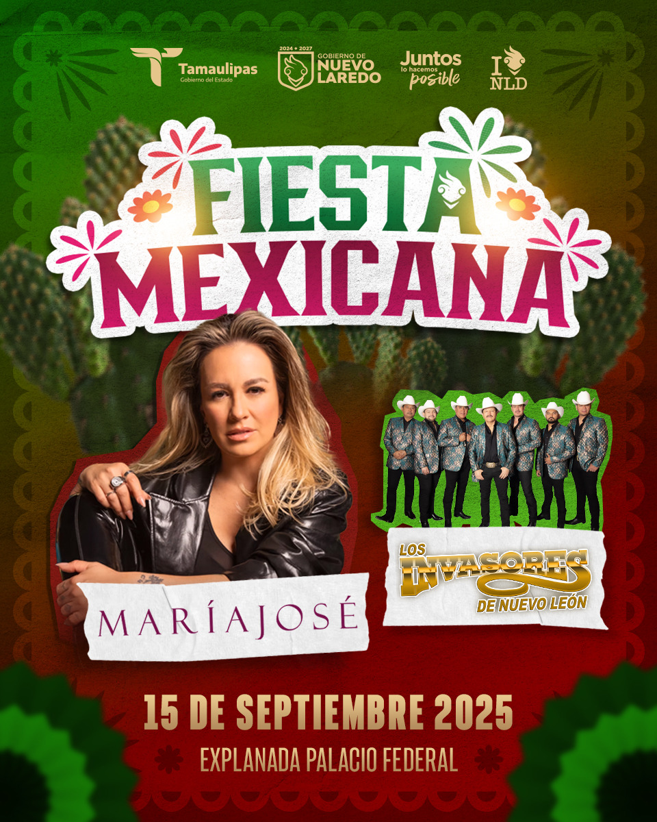 ANUNCIA ALCALDESA CARMEN LILIA CANTUROSAS GRAN FIESTA DEL GRITO DE INDEPENDENCIA 2025 CON MARÍA JOSÉ Y LOS INVASORES DE NUEVO LEÓN