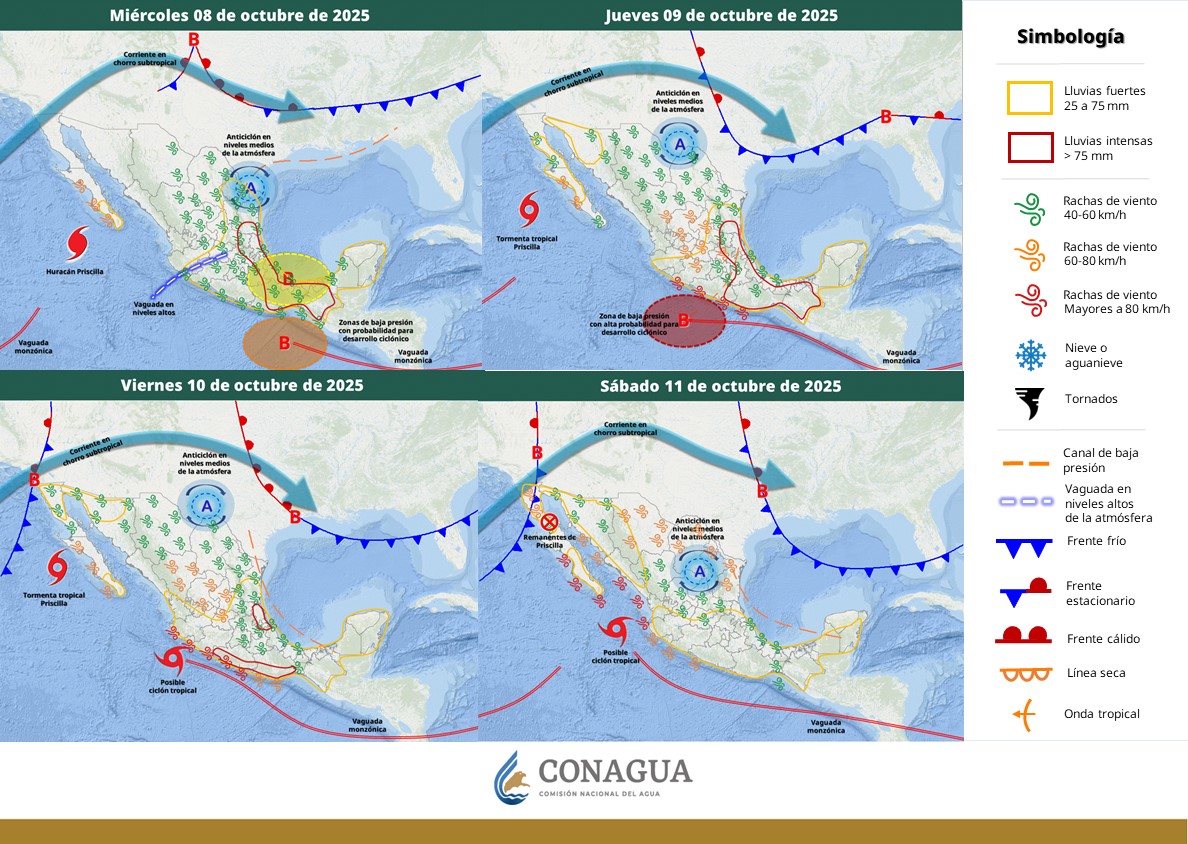 Zona de inestabilidad generará lluvias en Tamaulipas del martes al sábado: Coordinación de Protección Civil