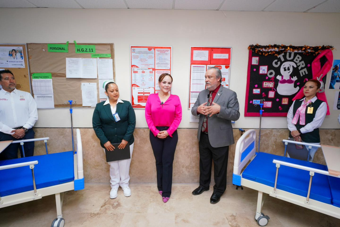 CARMEN LILIA CANTUROSAS FORTALECE SERVICIOS MÉDICOS CON ENTREGA DE CAMAS HOSPITALARIAS EN EL IMSS Y HOSPITAL GENERAL