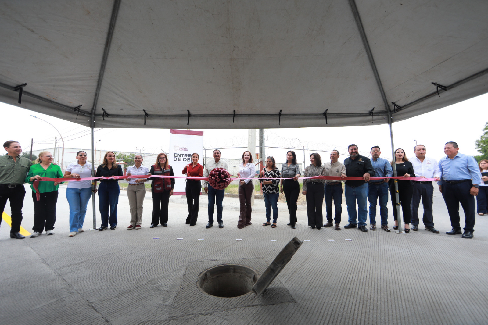 ENTREGA ALCALDESA CARMEN LILIA CANTUROSAS OBRAS DE INFRAESTRUCTURA HÍDRICA Y URBANA AL SUR DE NUEVO LAREDO