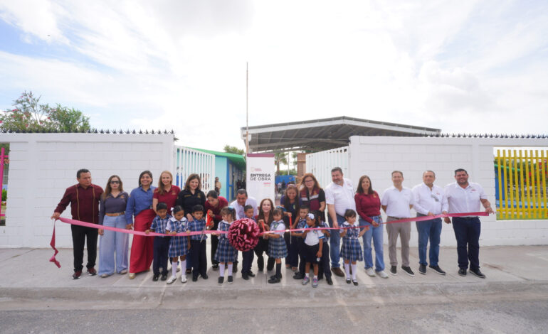 GOBIERNO DE CARMEN LILIA CANTUROSAS FORTALECE INFRAESTRUCTURA EDUCATIVA EN VILLAS DE SAN MIGUEL