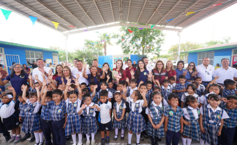GOBIERNO DE CARMEN LILIA CANTUROSAS FORTALECE INFRAESTRUCTURA EDUCATIVA EN VILLAS DE SAN MIGUEL