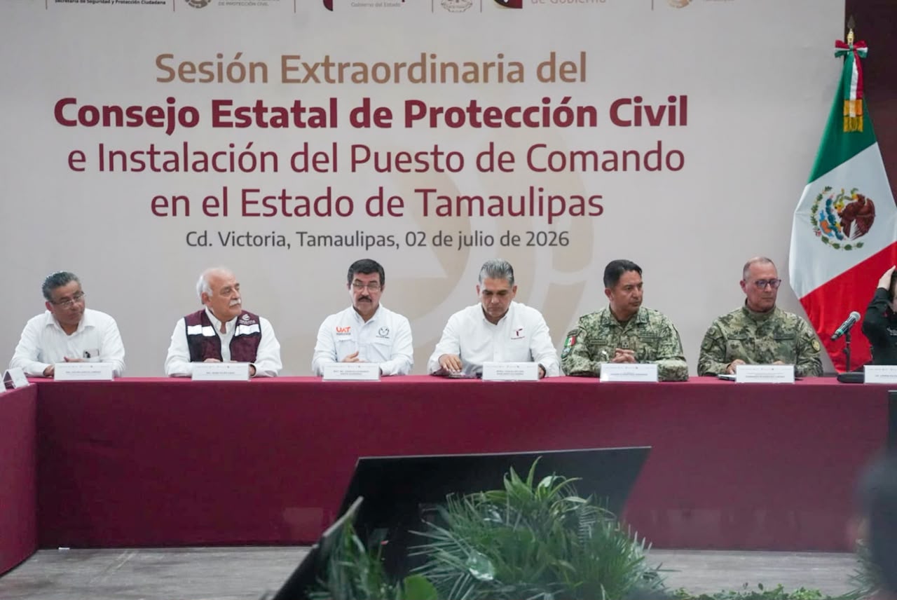 Participa rector de la UAT, Dámaso Anaya, en la instalación del Puesto de Comando Interinstitucional contra Ciclones