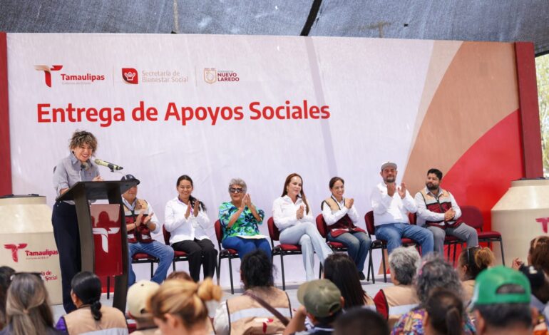 SINERGIA ENTRE GOBIERNO DE TAMAULIPAS Y CARMEN LILIA LLEVA BIENESTAR A FAMILIAS NEOLAREDENSES