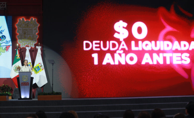 DEUDA CERO, UNO DE LOS GRANDES RESULTADOS DEL SEGUNDO INFORME DE GOBIERNO DE CARMEN LILIA CANTUROSAS