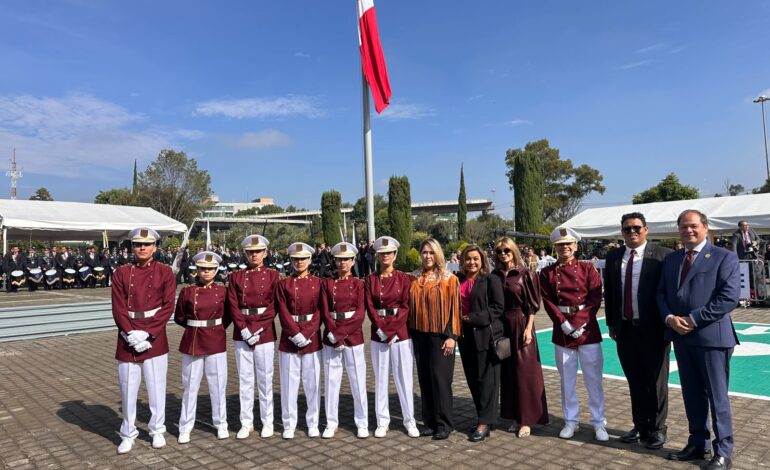Escolta de bandera de la FEV-UAT destaca en ceremonia del INE en el inicio del Proceso Electoral 2026-2027