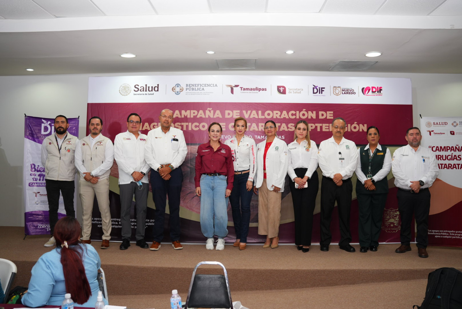 SE UNE GOBIERNO DE CARMEN LILIA CANTUROSAS A CAMPAÑA DE SALUD VISUAL DEL GOBIERNO DEL ESTADO EN NUEVO LAREDO