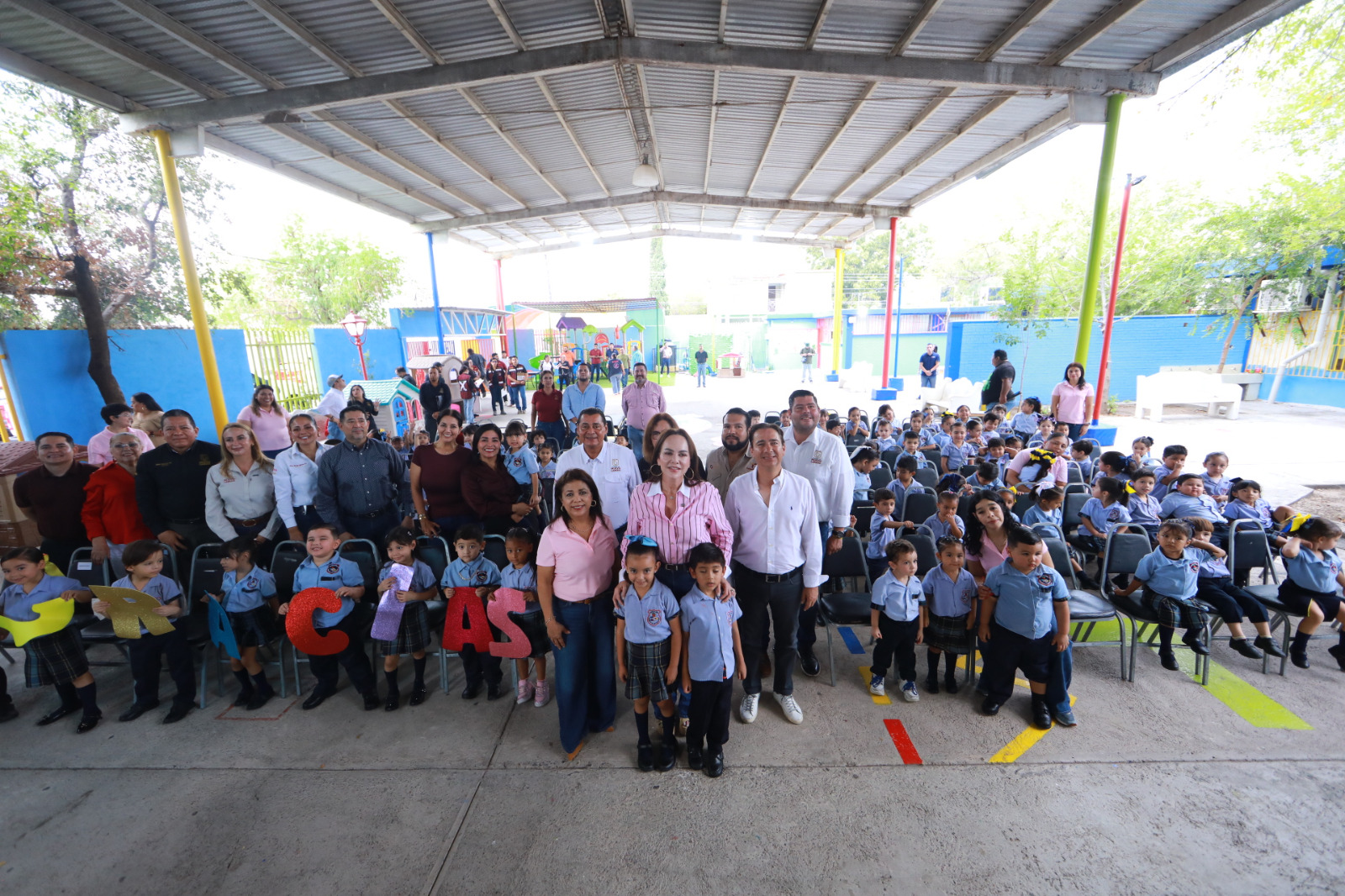 FORTALECE ALCALDESA CARMEN LILIA CANTUROSAS INFRAESTRUCTURA EDUCATIVA; INAUGURA OBRAS EN JARDÍN DE NIÑOS Y PRIMARIA